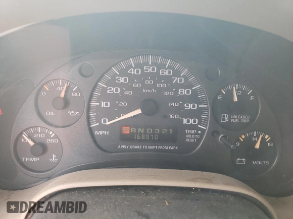 2003 GMC Safari z VIN 1GKDM19X23B509936, wystawiony jako Copart lot #74630664 z przebiegiem 168 970 mil mil oraz Nie do naprawy • Non repairable. Historia ofert i sprzedaży dostępna na DreamBid. Obrazek 9.