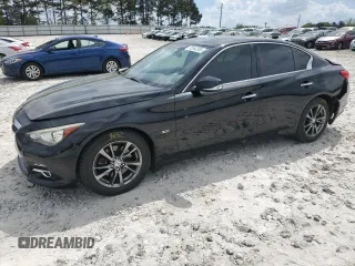 2017 Infiniti Q50 3.0t Signature Edition with VIN JN1EV7AR9HM837981, listed as a Copart auction lot 52042305 with 92,376 mi miles and Salvage Title. Bid and sale history available at carsss.com. Image 1.