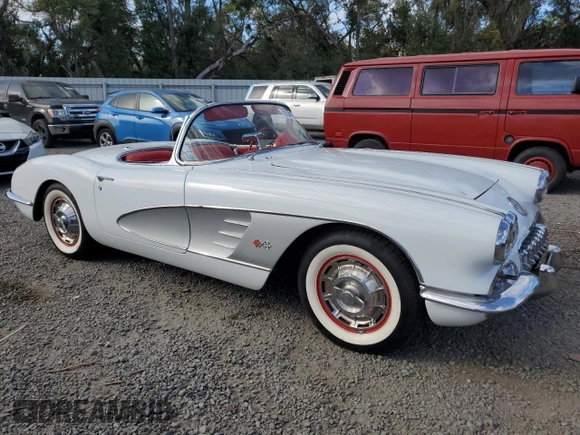 1959 Chevrolet Corvette с VIN J59S104156, выставлен на аукционе Copart как лот 80941704 с пробегом 29 693 миль миль и Списание • Salvage title. История ставок и продаж доступна на DreamBid. Изображение 4.