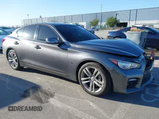 2015 Infiniti Q50 Premium with VIN JN1BV7APXFM333101, listed as a IAAI auction lot 41667109 with 112,477 mi miles. Bid and sale history available at carsss.com. Image 1.