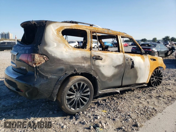2016 Infiniti QX80 with VIN JN8AZ2NE1G9122953, listed as a Copart auction lot 71239384 with 0 mi miles and Salvage Title. Bid and sale history available at carsss.com. Image 3.