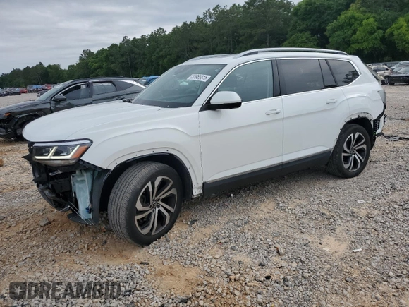 2021 Volkswagen Atlas SEL Premium with VIN 1V2TR2CAXMC505873, listed as a Copart auction lot 55989815 with 65,711 mi miles and Salvage title. Bid and sale history available at DreamBid. Image 1.