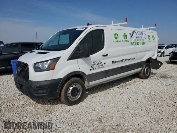 2024 Ford Transit Cargo with VIN 1FTYE1Y85RKA92213, listed as a Copart auction lot 51353935 with 4,645 mi miles and Salvage Title. Bid and sale history available at carsss.com. Image 1.