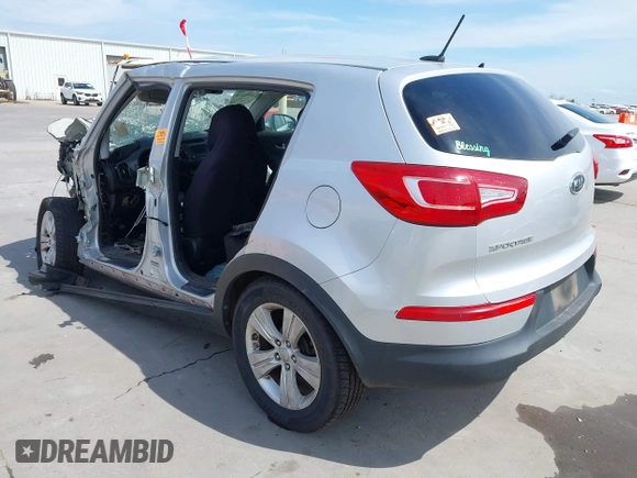 2012 Kia Sportage LX with VIN KNDPB3A23C7256915, listed as a IAAI auction lot 41891378 with 1 mi miles. Bid and sale history available at carsss.com. Image 3.
