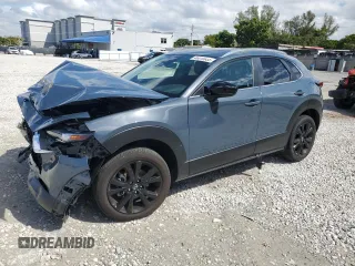 2024 Mazda CX-30 2.5 S Carbon Edition with VIN 3MVDMBCMXRM673483, listed as a Copart auction lot 46810935 with 3,047 mi miles and Salvage Title. Bid and sale history available at carsss.com. Image 1.