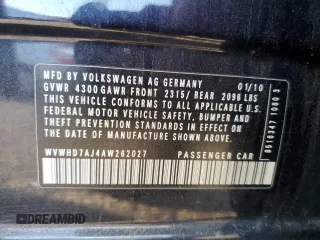 2010 Volkswagen GTI PZEV z VIN WVWHD7AJ4AW262027, wystawiony jako Copart lot #46186605 z przebiegiem 172 752 mil mil oraz Czysty tytuł • Clean title. Historia ofert i sprzedaży dostępna na DreamBid. Obrazek 12.