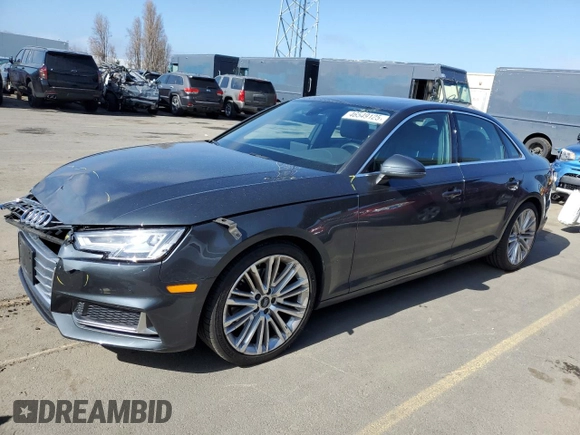 2019 Audi A4 Premium Plus z VIN WAUHMAF46KA107832, wystawiony jako Copart lot #46549125 z przebiegiem 36 127 mil mil oraz Szkoda całkowita • Salvage title. Historia ofert i sprzedaży dostępna na DreamBid. Obrazek 1.