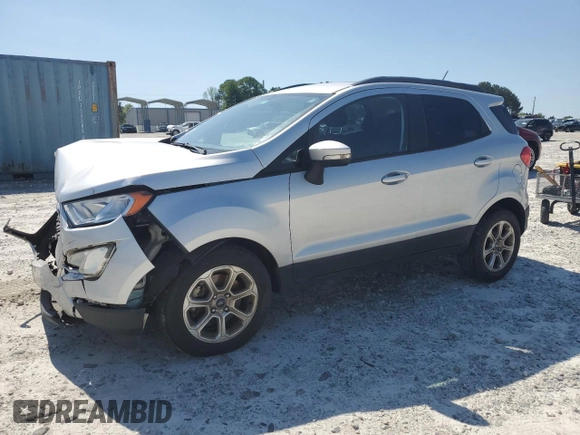2020 Ford EcoSport SE z VIN MAJ3S2GE0LC352184, wystawiony jako Copart lot #52394035 z przebiegiem 94 063 mil mil oraz Szkody całkowita. Historia ofert i sprzedaży dostępna na DreamBid. Obrazek 1.