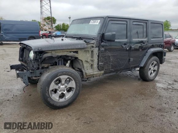 2017 Jeep Wrangler Unlimited Sahara with VIN 1C4BJWEGXHL594203, listed as a Copart auction lot 57359515 with 101,763 mi miles and Salvage title. Bid and sale history available at DreamBid. Image 1.