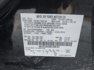2019 Ford EcoSport Titanium with VIN MAJ3S2KE8KC288501, listed as a IAAI auction lot 41394372 with 87,476 mi miles and . Bid and sale history available at DreamBid. Image 9.
