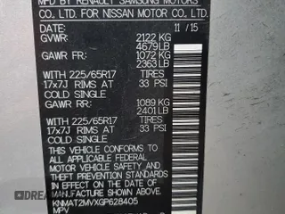 2016 Nissan Rogue S with VIN KNMAT2MVXGP628405, listed as a Copart auction lot 49005125 with 100,948 mi miles and Salvage Title. Bid and sale history available at carsss.com. Image 13.