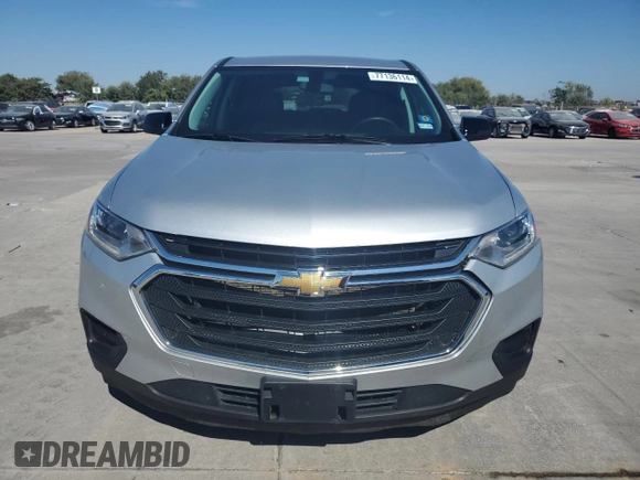 2021 Chevrolet Traverse LS with VIN 1GNERFKW8MJ193604, listed as a Copart auction lot 77136114 with 61,366 mi miles and Salvage Title. Bid and sale history available at carsss.com. Image 5.