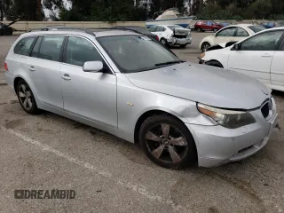 2006 BMW 5 Series 530xi with VIN WBANN73506CN00980, listed as a Copart auction lot 76089104 with 62,515 mi miles and Salvage Title. Bid and sale history available at DreamBid. Image 4.