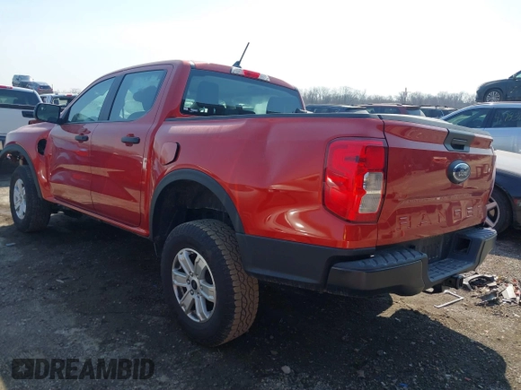 2024 Ford Ranger XL with VIN 1FTER4BHXRLE28255, listed as a IAAI auction lot 41728792 with 10,000 mi miles. Bid and sale history available at carsss.com. Image 3.