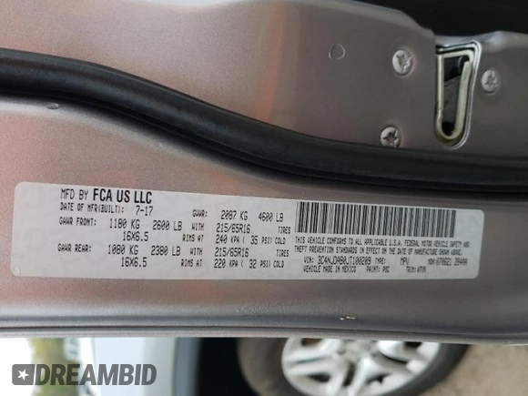 2018 Jeep Compass Sport с VIN 3C4NJDAB0JT100209, выставлен на аукционе Copart как лот 53946635 с пробегом 84 881 миль миль и Списание • Salvage title. История ставок и продаж доступна на DreamBid. Изображение 13.