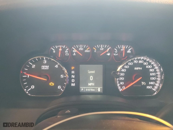 2016 Chevrolet Tahoe Commercial with VIN 1GNLCDEC1GR162697, listed as a Copart auction lot 88663045 with 91,078 mi miles and Salvage Title. Bid and sale history available at carsss.com. Image 9.