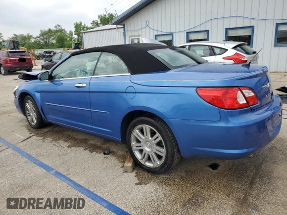 2008 Chrysler Sebring Limited с VIN 1C3LC65M58N260965, выставлен на аукционе Copart как лот 59744215 с пробегом 67 891 миль миль и Списание • Salvage title. История ставок и продаж доступна на DreamBid. Изображение 2.