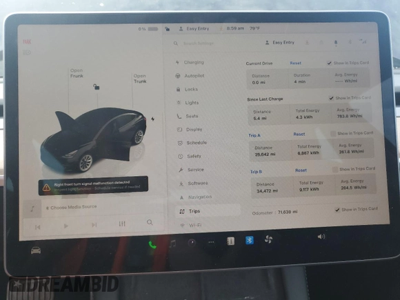 2023 Tesla Model 3 with VIN 5YJ3E1EA8PF438542, listed as a Copart auction lot 66329695 with 71,639 mi miles and Clean title. Bid and sale history available at DreamBid. Image 9.