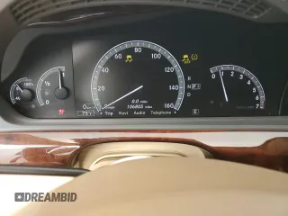 2011 Mercedes-Benz S 550 with VIN WDDNG8GB4BA365646, listed as a Copart auction lot 52162925 with 106,805 mi miles and Salvage Title. Bid and sale history available at DreamBid. Image 9.