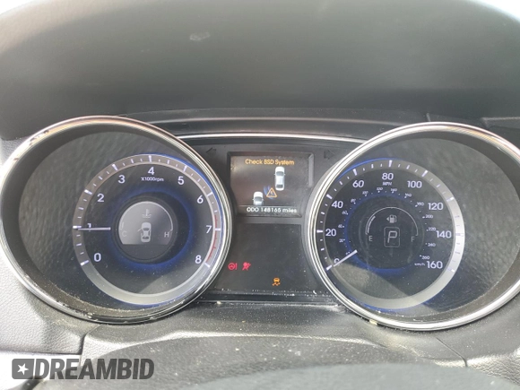 2014 Hyundai Sonata Limited with VIN 5NPEC4AB7EH846186, listed as a Copart auction lot 53352775 with 148,165 mi miles and Clean Title. Bid and sale history available at DreamBid. Image 9.