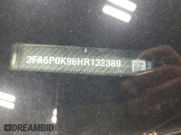 2017 Ford Fusion Titanium z VIN 3FA6P0K96HR132389, wystawiony jako Copart lot #57312665 z przebiegiem Nie podano mil oraz Szkoda całkowita • Salvage title. Historia ofert i sprzedaży dostępna na DreamBid. Obrazek 12.