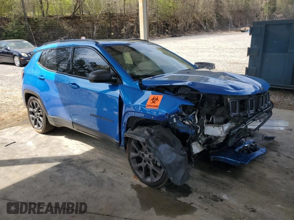 2021 Jeep Compass 80th Anniversary z VIN 3C4NJCEB8MT549145, wystawiony jako Copart lot #61229145 z przebiegiem Nie podano mil oraz Czysty tytuł • Clean title. Historia ofert i sprzedaży dostępna na DreamBid. Obrazek 4.