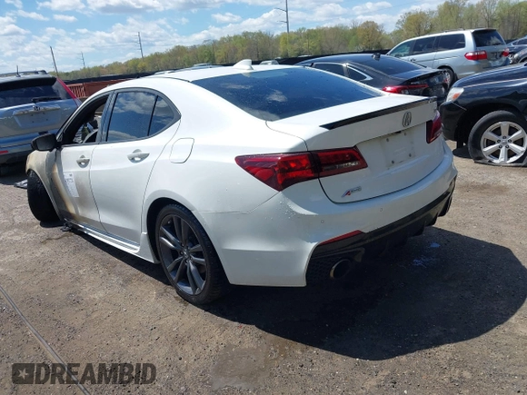 2018 Acura TLX w/A-SPEC Pkg with VIN 19UUB2F63JA013342, listed as a IAAI auction lot 42051724 with 43,396 mi miles and . Bid and sale history available at DreamBid. Image 3.