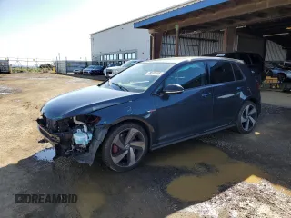 2021 Volkswagen Golf GTI S with VIN 3VW5T7AU7MM000682, listed as a Copart auction lot 49180355 with 21,040 mi miles and Salvage Title. Bid and sale history available at carsss.com. Image 1.