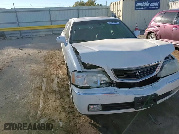 2002 Acura RL with VIN JH4KA96542C003755, listed as a Copart auction lot 77580384 with 153,548 mi miles and Salvage Title. Bid and sale history available at carsss.com. Image 10.