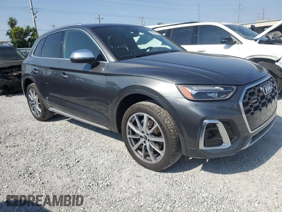 2021 Audi SQ5 Premium Plus with VIN WA1B4AFY1M2035067, listed as a Copart auction lot 55983255 with 60,302 mi miles and Clean Title. Bid and sale history available at DreamBid. Image 4.