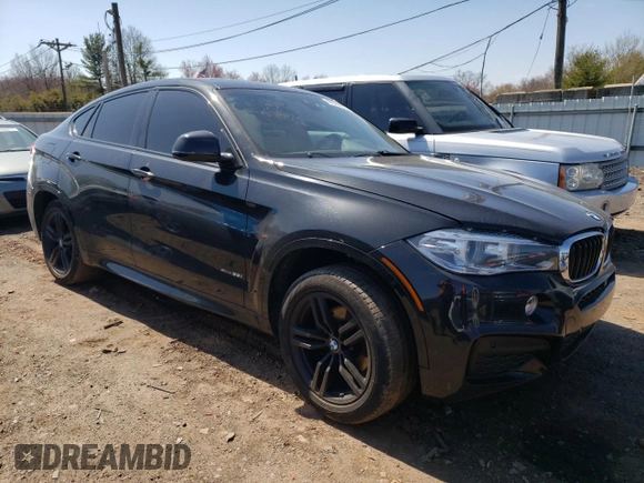 2017 BMW X6 xDrive35i with VIN 5UXKU2C55H0N85250, listed as a Copart auction lot 47074423 with 0 mi miles. Bid and sale history available at carsss.com. Image 4.
