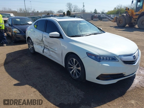 2016 Acura TLX Tech with VIN 19UUB1F54GA013361, listed as a IAAI auction lot 42054995 with 96,683 mi miles. Bid and sale history available at carsss.com. Image 1.