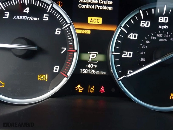 2015 Acura TLX V6 Advance with VIN 19UUB3F72FA010258, listed as a IAAI auction lot 41208796 with 158,125 mi miles. Bid and sale history available at carsss.com. Image 16.