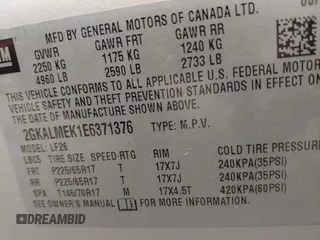 2014 GMC Terrain SLE with VIN 2GKALMEK1E6371376, listed as a IAAI auction lot 42387483 with 92,211 mi miles and . Bid and sale history available at DreamBid. Image 9.
