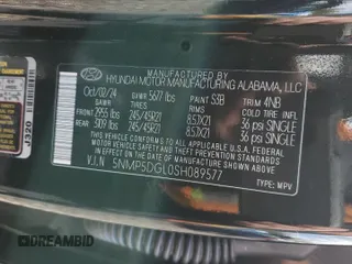 2025 Hyundai Santa Fe Calligraphy z VIN 5NMP5DGL0SH089577, wystawiony jako Copart lot #51006365 z przebiegiem 2 907 mil mil oraz Szkoda całkowita • Salvage title. Historia ofert i sprzedaży dostępna na DreamBid. Obrazek 15.