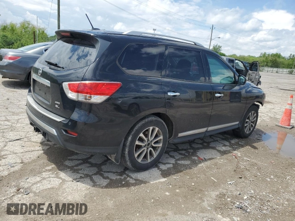 2015 Nissan Pathfinder SL with VIN 5N1AR2MMXFC676803, listed as a Copart auction lot 56932855 with 181,459 mi miles and Salvage title. Bid and sale history available at DreamBid. Image 3.