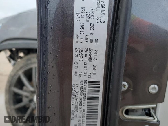2019 Jeep Cherokee Limited with VIN 1C4PJLDB4KD154098, listed as a Copart auction lot 53872195 with 114,981 mi miles and Salvage title. Bid and sale history available at DreamBid. Image 13.