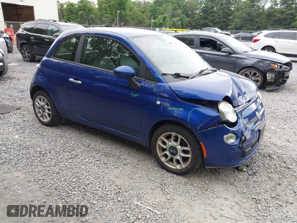 2013 FIAT 500 Pop z VIN 3C3CFFAR3DT654824, wystawiony jako IAAI lot #42595672 z przebiegiem 67 308 mil mil oraz . Historia ofert i sprzedaży dostępna na DreamBid. Obrazek 1.