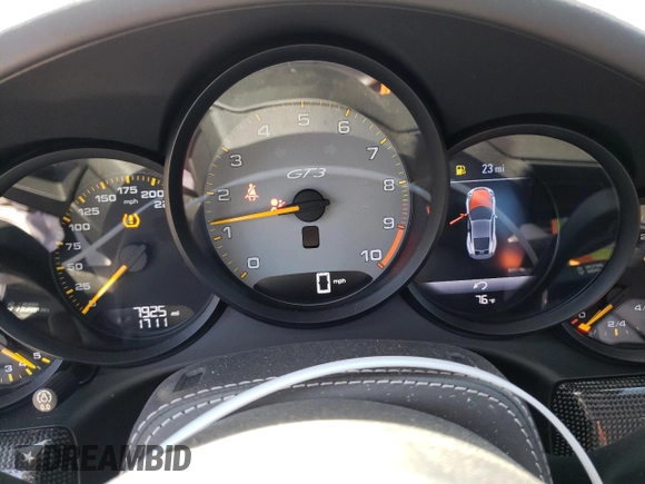 2018 Porsche 911 GT3 with VIN WP0AC2A95JS177170, listed as a Copart auction lot 60147504 with 7,925 mi miles and Clean Title. Bid and sale history available at DreamBid. Image 9.
