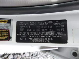2006 Hyundai Accent GLS with VIN KMHCN46C36U009036, listed as a IAAI auction lot 41705369 with 134,328 mi miles. Bid and sale history available at carsss.com. Image 9.