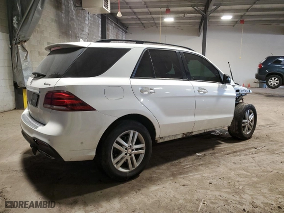 2018 Mercedes-Benz GLE with VIN 4JGDA5HB8JB160811, listed as a Copart auction lot 87451694 with 91,617 mi miles and Salvage Title. Bid and sale history available at carsss.com. Image 3.