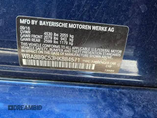 2017 BMW 3 Series 330i with VIN WBA8B9C53HK884571, listed as a Copart auction lot 86259974 with 42,771 mi miles and Clean Title. Bid and sale history available at DreamBid. Image 10.