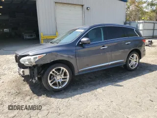 2013 Infiniti JX35 with VIN 5N1AL0MMXDC307006, listed as a Copart auction lot 50225615 with 225,109 mi miles and Salvage Title. Bid and sale history available at carsss.com. Image 1.