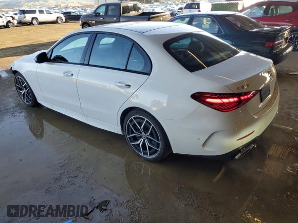 2023 Mercedes-Benz C 300 with VIN W1KAF4GB7PR102876, listed as a Copart auction lot 48916495 with 28,153 mi miles and Salvage Title. Bid and sale history available at carsss.com. Image 2.