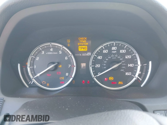 2015 Acura TLX V6 with VIN 19UUB2F32FA025334, listed as a IAAI auction lot 42099075 with 107,409 mi miles. Bid and sale history available at carsss.com. Image 7.
