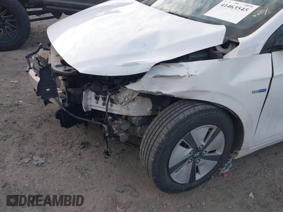2018 Hyundai Ioniq Blue with VIN KMHC65LC4JU103376, listed as a IAAI auction lot 41463545 with 115,116 mi miles and . Bid and sale history available at DreamBid. Image 6.