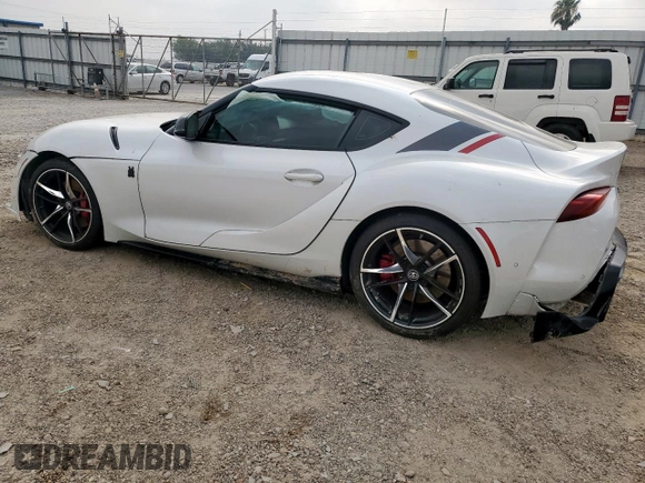 2020 Toyota Supra 3.0 with VIN WZ1DB4C04LW032225, listed as a Copart auction lot 57639875 with Not provided miles and Salvage title. Bid and sale history available at DreamBid. Image 2.