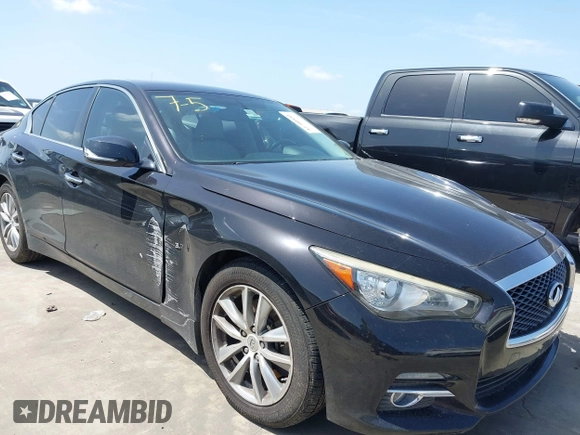2015 Infiniti Q50 Sport with VIN JN1BV7AP9FM345496, listed as a IAAI auction lot 42700881 with 148,447 mi miles and . Bid and sale history available at DreamBid. Image 1.