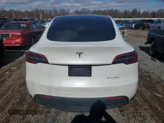 2022 Tesla Model Y Long Range with VIN 7SAYGDEE6NF454386, listed as a Copart auction lot 43506955 with 45,911 mi miles and Salvage Title. Bid and sale history available at DreamBid. Image 6.