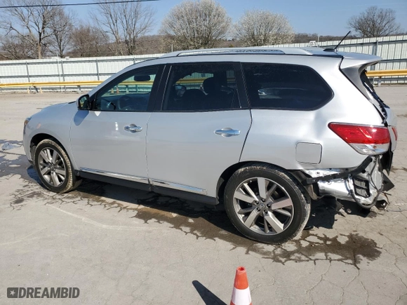 2014 Nissan Pathfinder Platinum with VIN 5N1AR2MN6EC723848, listed as a Copart auction lot 48760685 with NaN miles and Salvage Title. Bid and sale history available at carsss.com. Image 2.